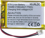 DC 3.7V 2100mAh 103450 Li-ion Lithium Ion Polymer Battery Replacement for PS4 Controller CUH-ZCT1 Series &euro;65292; DIY 3.7-5V Electronic Products with Built-in 2-Wire Battery Replacement