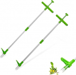 Yeehliny Weed Cutter, alumiiniumist v&otilde;ilille l&otilde;ikur terask&uuml;&uuml;nistega, k&auml;sitsi p&uuml;stitatud umbrohu eemaldamine ilma painutamata, juurte eemaldamise t&ouml;&ouml;riist, pika k&auml;epidemega umbrohut&otilde;rje t&ouml;&ouml;riistad (2 tk).