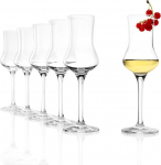St&ouml;lzle Lausitz Grappa Glasses I Grappa Glasses Set of 6 I Shot Glasses with Handle I Liqueur Glasses I 90 ml I Dishwasher Safe I Like Mouth-Blown I Excellent Premium Quality