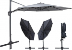 Ondis24 Parasol 345 cm Deluxe Aluminium Parasol Roma, Cantilever Parasol 345 cm, Windproof with Crank, Garden Parasol, Patio Market Umbrella 345 cm, Tilting 360&deg; Rotating, Wind Resistant Umbrella
