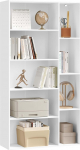 eSituro SBKC0060 Open Bookcase with 9 Compartments Freestanding Shelf Office Shelf for Living Room Study Office 80 x 150 x 30 cm White