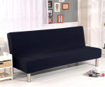 Hengweiuk Armless Sofa Slipcover Solid Color 3 Seater Sofa Cover Modern Stretch Polyester Spandex Futon Slipcover Slipcover for Couch Sofa Futon Cover