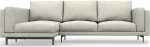 NOCKEBY 2 Seater Sofa with Left Chaise Lounge Slipcover Replacement Handmade Compatible with Nockeby Sofa with Chaise Lounge Left Side (Heavy Duty - Cream)