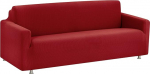 Baroni Home Elastic Sofa Cover Solid Color Non-Slip Sofa Cover with Armrests Bordeaux Pattern 3 Seater