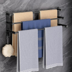 80 cm r&auml;tikukang ei vaja puurimist r&auml;tikuhoidja seisev r&auml;tikuhoidja must vannitoa tarvikud r&auml;tikuhoidja vannituba isekleepuv SUS304 roostevabast terasest r&auml;tikuhoidja seinale paigaldatud vannitoa k&ouml;&ouml;ki jaoks