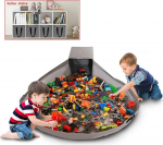 M&auml;nguasjakott Lego m&auml;ngumati jaoks - Duplo m&auml;nguasjade hoiukott lastele kaanega purgiga kingituseks (Hall)