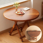 &Uuml;mmargune kokkupandav s&ouml;&ouml;gilaud 100cm puidust k&ouml;&ouml;gilaud elutuppa s&ouml;&ouml;gikohale r&otilde;dule terrassile Mitmek&uuml;lgne pruun aktsentlaud v&auml;ikestesse ruumidesse