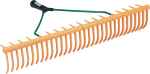 Kerbl Lawn Rake (without Handle, Colour: Yellow, Width 64 cm, with 32/16 Prongs, with Handle Holder, Polypropylene) 29157