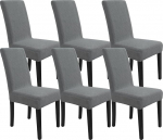 Stretch toolikatted, komplekt 6, eemaldatavad pestavad toolikatted, k&otilde;rged seljakatted toolidele, elastsus, universaalsed toolikatted s&ouml;&ouml;gitoa toolidele, Jacquard toolikate kaasaegne, kerge