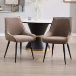 chairus 2 t&scaron;eniilist s&ouml;&ouml;gitooli komplekt Pehmendusega k&ouml;&ouml;gitoolid elutuppa Armless aksessuaaritoolid s&ouml;&ouml;gituppa (kohv)