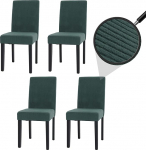 Mendler Littau 4 s&ouml;&ouml;gitooli, k&ouml;&ouml;gitoolid, k&otilde;rge seljatoega toolid, kangas/tekstiil, koordi puit, roheline,