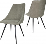 CH80 S&ouml;&ouml;gitoa toolid 2 polsterdatud tooliga komplekt kuni 150 kg - vastupidav kangast tool - polsterdatud tool (Eukal&uuml;pt)