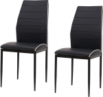 HTI-Living Madison PVC s&ouml;&ouml;gitoolid komplekt 2 kunstnahast musta v&auml;rvi