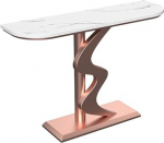 Moderner Konsolentisch - Rustikaler Eingangstisch mit Marmorplatte und Metallbeinen - Ideal f&uuml;r Flur, Wohnzimmer, Eingang und Korridor