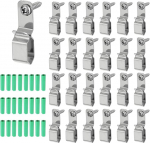 hankekaart 25 St&uuml;ck Lichterketten-Aufh&auml;nger-Haken, LED-Lichtstreifenhalter f&uuml;r 7 x 10 mm breite Streifen, Edelstahl-Kordel-Organizer zum Aufh&auml;ngen von Weihnachtslicht-Wand-Kabel-Lichterketten