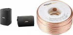 Yamaha NS-AW194 (BL) 2-k&auml;iguline v&auml;lisk&otilde;lar (80 Watt, 85 dB) Black & Amazon Basics 16-Gauge k&otilde;larijuhe - 100 jalga