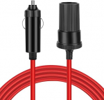 TNP auto sigaretis&uuml;&uuml;taja pikenduskaabel - 3 m, 12 V/24 V auto pikenduskaabel sigaretis&uuml;&uuml;taja pistikupesale, 5A kaitsmega, pistikupesa adapter, tugevast kummist kaabel, pistikupesa, punane
