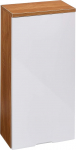 Premier Housewares Wall Cabinet with Oak Effect/High Gloss, 65*39.5*7 cm - White