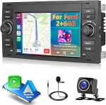 Traadita Carplay autoraadio Ford Transit Fiesta Focus Galaxy Mondeo C-Max S-Max Connect, 2+64G 7-tolline autoraadio Android Car/Touch Screen/Bluetooth/GPS/SWC/WiFi/FM+ tagumine vaade
