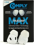 Comply TrueGrip Max asendusm&auml;luvahuga k&otilde;rvaklapid Apple AirPods Pro 1 & 2 jaoks, pikaajaline mugavus, &auml;&auml;rmine vastupidavus, turvaline istuvus, tugev m&uuml;raisolatsioon, valge, keskmine (1 paar)