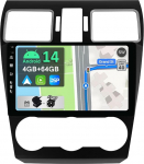 4GB + 64GB Android 14 autoraadio Subaru Forester/XV/WRX 2013-2018-[Integreeritud CarPlay/Android Auto/DSP/GPS]-9-tolline IPS puuteekraan CAM+MIC-DAB/peeglilink/Bluetooth 5.0/AHD/360 kaamera