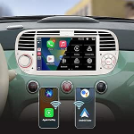 Autoraadio Fiat 500 2007-2015 juhtmevaba Carplay Android autoekraaniga puuteekraaniga, subwoofer Bluetooth FM AM RDS Mirror Link Android/iOS jaoks