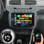 DYNAVIN Android autoraadio satelliitnavigatsioon VW Caddy Golf 6 Golf 5 Plus Tiguan Sharan Polo, 9-tolline raadio traadita Carplay ja Android Car, Head-up Display, sisaldab DAB+: D9-V9W Premium Flex