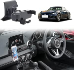 METYOUCAR Autotelefoni hoidik Mazda MX-5 ND 2016-2024 keskele &otilde;huventilatsiooniava vasakule k&uuml;ljele p&ouml;&ouml;ratav fikseeritud mobiiltelefoni hoidik autole, mis sobib iPhone'ile ja Android nutitelefonidele paremale roolile (stiil B)