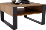 MRBLS Coffee Table - Modern Rustic Design - Living Room Table Side Table Coffee Table Sofa Table Tea Table Made of Wood (Retro Oak - Matte Black) - 68 x 45 x 71.5 cm (W x H x D)