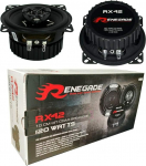 2 RENEGADE RX42 2-Way koaksiaalsed k&otilde;larid 4 tolli 10,00 cm 100 mm 60 Watt RMS 120 Watt Max impedants 4 Ohm 92 dB DPL Sutos Black paarile