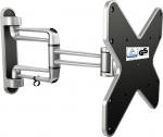 RICOO S2122 TV ja monitori seinakinnitus Tilt & Swivel Universal Cantilever Mounting Holder Arm ka kumerale 4K LCD LED telerile / 19-42 tolli VESA 100x100 200x200 Silver