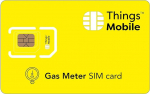 GAS METER SIM-kaart - Things Mobile - &uuml;lemaailmse katvusega ja mitme operaatoriga GSM/2G/3G/4G LTE v&otilde;rk, ei ole fikseeritud kulusid, ei ole aegumist&auml;htaega ja konkurentsiv&otilde;imelised hinnad, 10 &euro; krediit on kaasas.