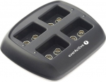 everActive laadija 4 9V patareile, kiirlaadimine - 2 tunni aku komplekt, t&auml;isautomaatne, LED olekuteade, 8.4V NI-MH, mudel: NC-109, must, EVNC109