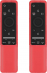 [2 Pack] &Uuml;hildub Samsung Smart TV Remote BN59 seeria kerge silikoonist kaitsekate l&ouml;&ouml;gikindel libisemiskindel punane
