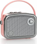 Vintage stiilis kaasaskantav Bluetooth-k&otilde;lar pruun retro metallist v&otilde;rk kompaktset ruudukujulisi (roosa)