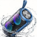Bluetooth-k&otilde;lar RGB-valgusega, muusikakast, kaasaskantav Blueooth-kast, 52 mm l&auml;bim&otilde;&otilde;t, Dual, 24 W immersiivne heli, 12 tunni t&ouml;&ouml;aeg, IPX6 veekindel v&auml;litingimustes kasutamiseks, DSP, kandmine