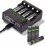 Venom AAA laetavad patareid pluss laadimisjaam - sisaldab 8 x AAA 800mAh 1.2V laetavaid patareisid.