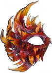 Andracor K&auml;sitsi valmistatud nahast mask - pruun - linnumask