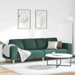 INLIFE Sofa Set Dunkelgr&uuml;n Stoff,M&ouml;bel,Sofas,Gr&uuml;n,39.4 KG,3335085