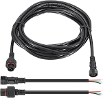 PATIKIL 16,4 ft / 5 m 5-poolne pikenduskaabel, 20AWG veekindel IP67 pikenduskaabel koos 7,87-tollise pistikupesa komplektiga paadi, auto, veoauto, siseruumide / v&auml;listingimustes kasutatava p&auml;ikesepaneeli LED-valgustuse jaoks, must