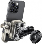 Lamicall mobiiltelefoni hoidik mootorratta, jalgratta mobiiltelefoni hoidik - [k&otilde;ik metallist ja vibratsioonisummutatud] mobiiltelefoni hoidik mootorratta pikendusvarrega, juhtraua hoidik video jaoks, iPhone 17/16 jaoks