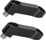Keenso 1 paar 10mm / 0.39 tolli mootorratta peegli pikendusadapteri asendaja NMAX 155 125 2015-2022 (must) autoelektroonika jaoks