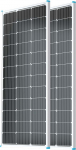 Renogy 2 Pack 100W 12V Solar Panels High Efficiency Monocrystalline PV Module Charger for RV, Marine, Roof, Farm, Batteries and Other Off Grid Applications, 2 Pack 100W