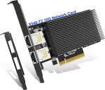10Gb Dual LAN Base-T PCI-e Network Card, Intel X540 Controller, NICGIGA 10Gbps Ethernet Adapter, 2 x 10Gbe RJ45 Port, 10G NIC Card, Support Windows/Windows Server/Linux/Vmware/ESX