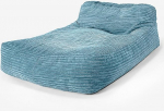 Lounge Pug Adult Sofa Bed Bean Bag Turquoise Corduroy Fabric Double Daybed & Chaise Lounge Style