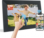 Frameo WiFi 10,1-tolline digitaalne pildiraam, 1920 x 1200 HD IPS puuteekraaniga pildiraam, elektrooniline pildiraam 16 GB m&auml;luga, jagage fotosid koheselt Frameo kaudu &uuml;ksk&otilde;ik kust, must