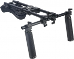 NICEYRIG Camera Shoulder Rig Dual Handgrip, &otilde;lgpolster 15 mm peeglita DSLR kaameratele, stabiilne videosalvestus, &otilde;lgpolster universaalse alusplaadiga, alumiiniumsulam, 15 mm varras, k&auml;epidemete komplekt