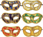 6 venetsia maskide pakett meestele ja naistele, v&auml;rviline maskiball mask, meeste retro karnevali maskid Halloweeni kost&uuml;&uuml;miks, karnevaliks, peoks, cosplay'ks