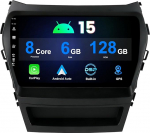 [6G + 128G] Android 14 autoraadio GPS-navigatsioon Hyundai IX45 Santa Fe 2012-2017 9-tollise IPS-ekraaniga raadio koos juhtmevaba CarPlay Android Car/BT/peeglilink/WiFi/USB/FM/RDS-kaameraga