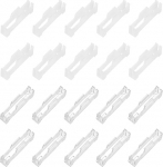 hankekaart 40 St&uuml;ck Servo-Verl&auml;ngerungskabel-Clips, Servo-Kabel, Sicherheitsverbinder, Blei-Draht-Schnallenschloss f&uuml;r ferngesteuertes Auto, Flugzeug, Boot, DIY-Y-Adapterkabel, transparent/wei&szlig;